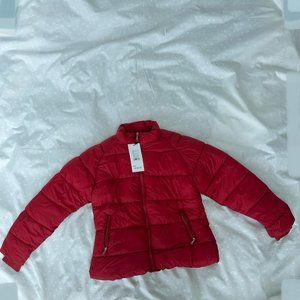 Leehanton puffer jacket red size L NEW